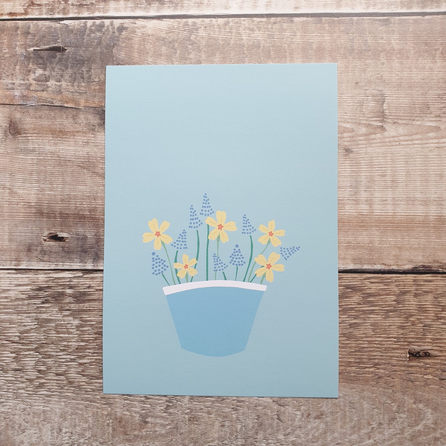 Spring Flower Basket Art Print
