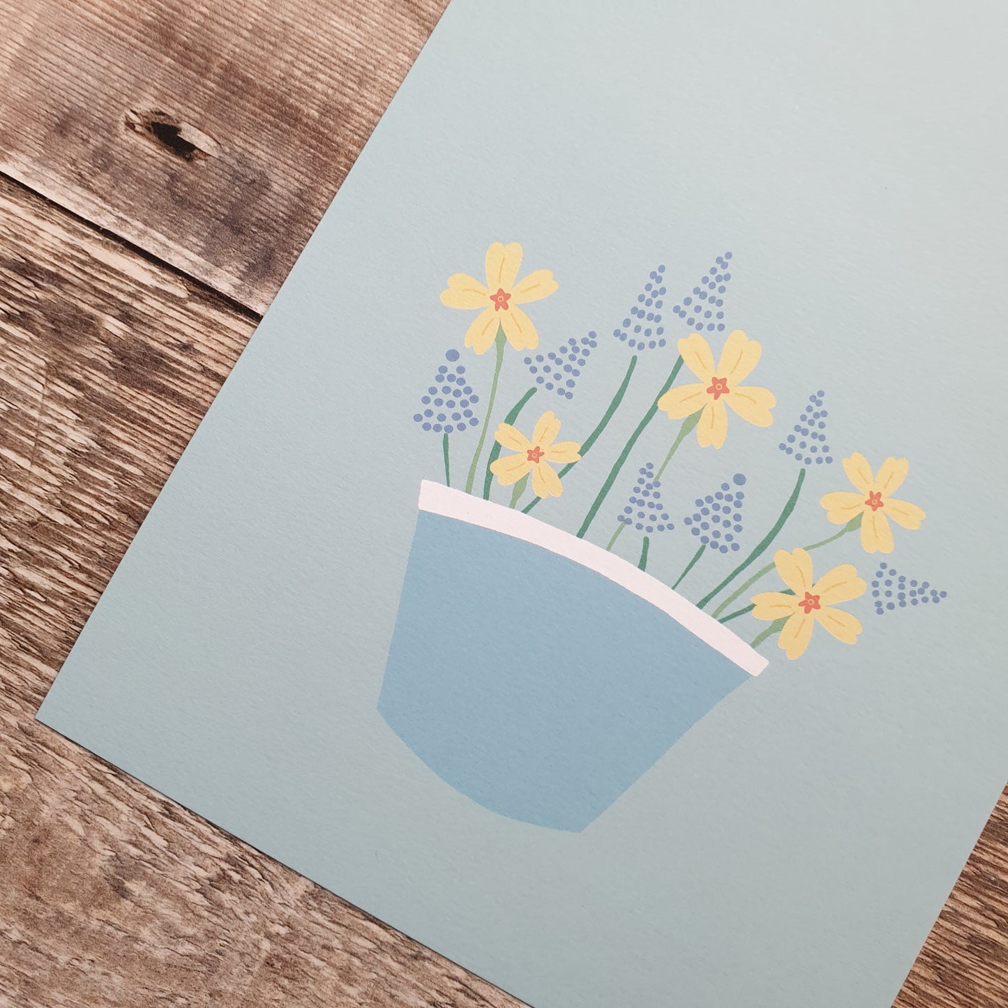 Spring Flower Basket Art Print