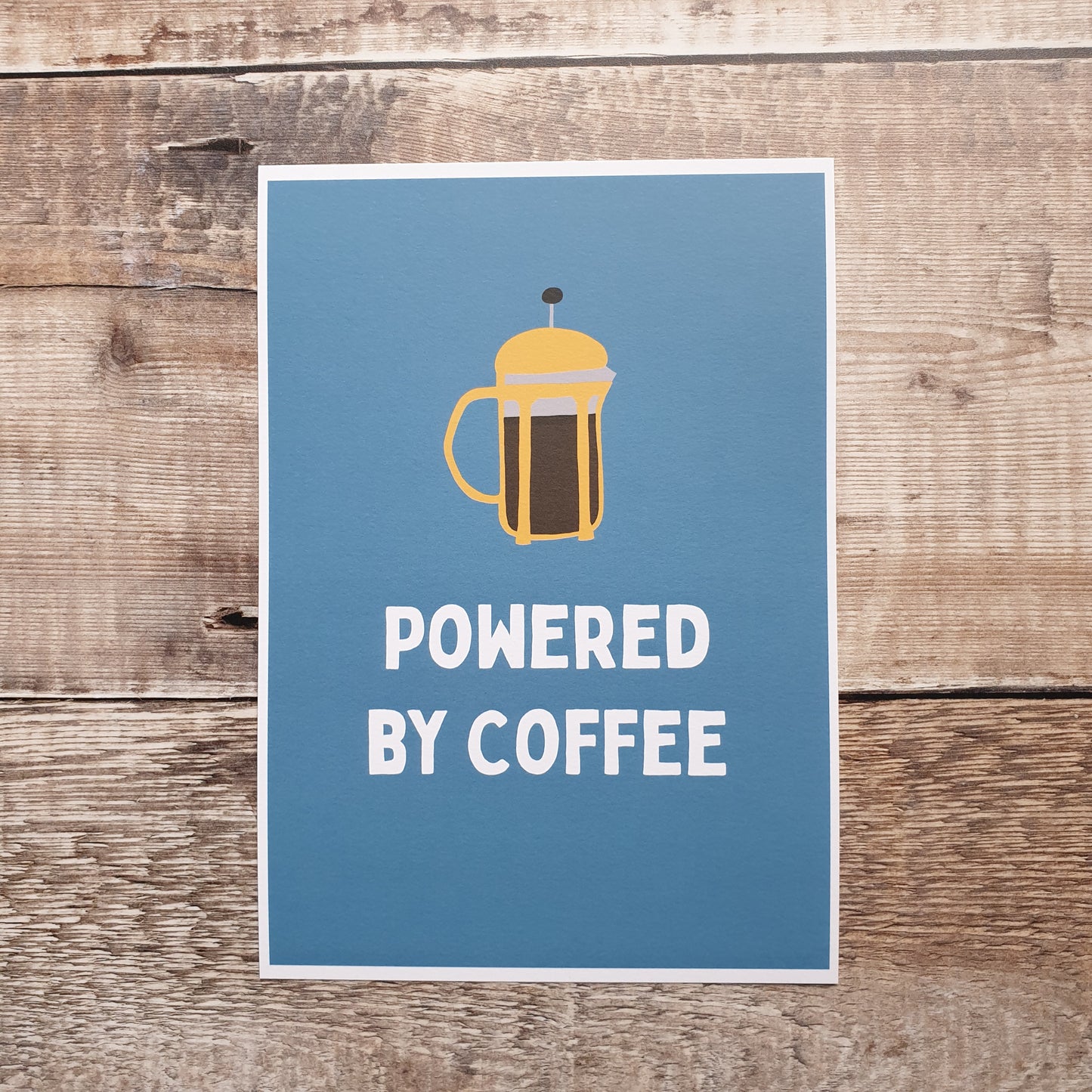 Powered by Coffee Art Print