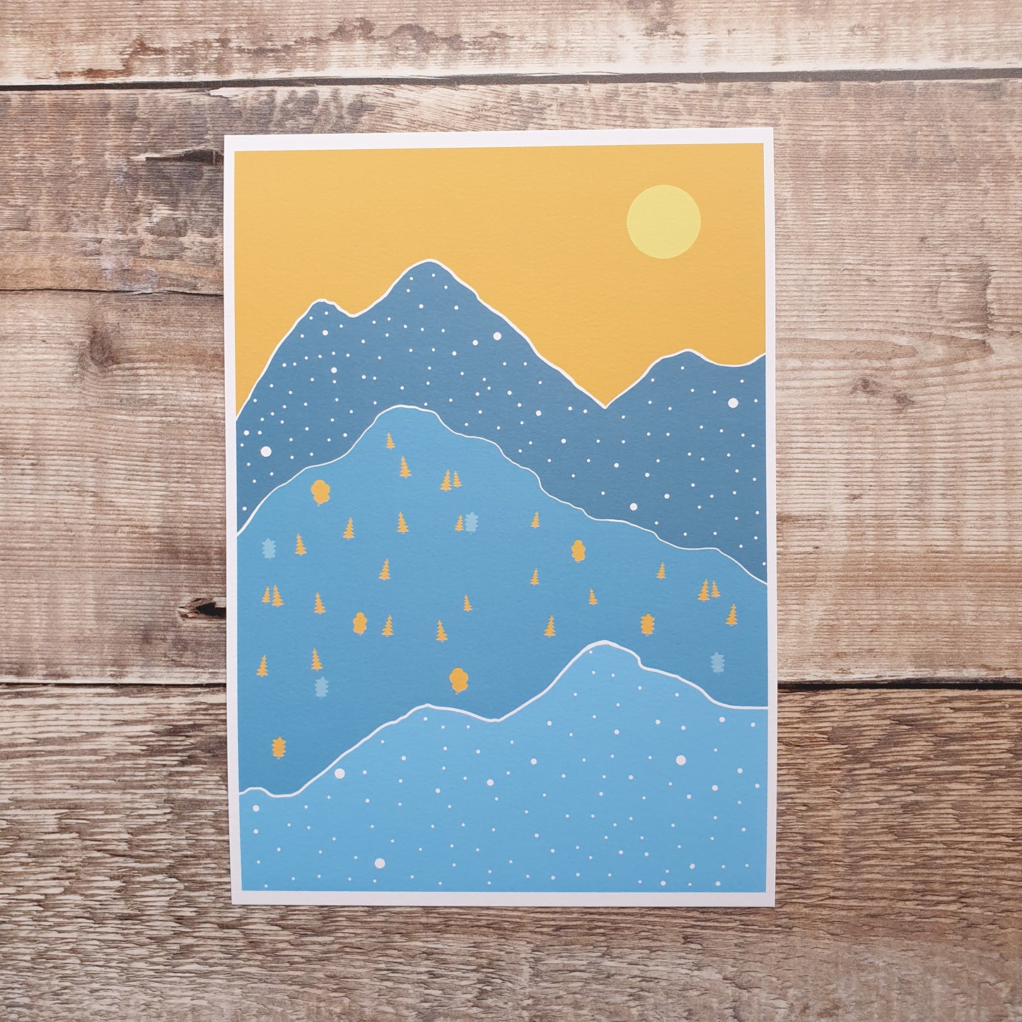 Blue Remembered Hills - Turquoise Art Print