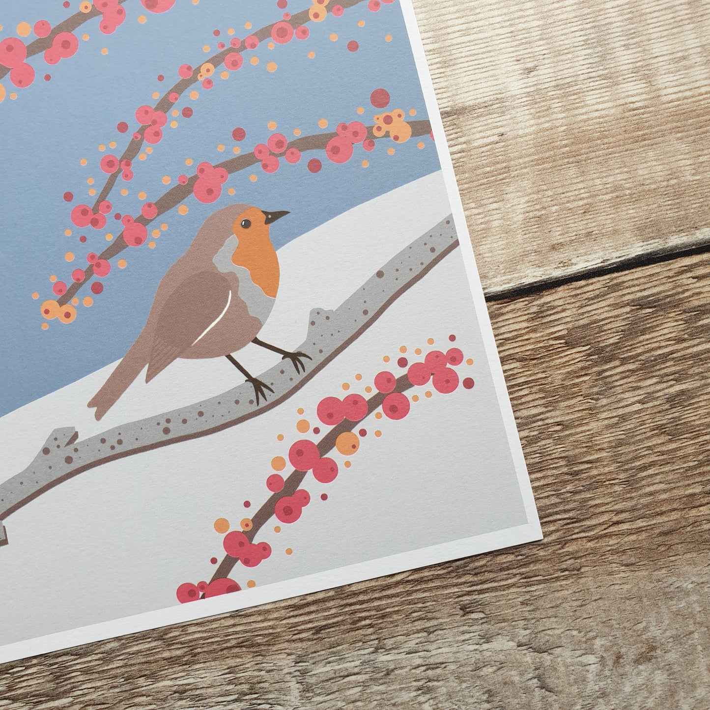 Robin in the Snow Art Print