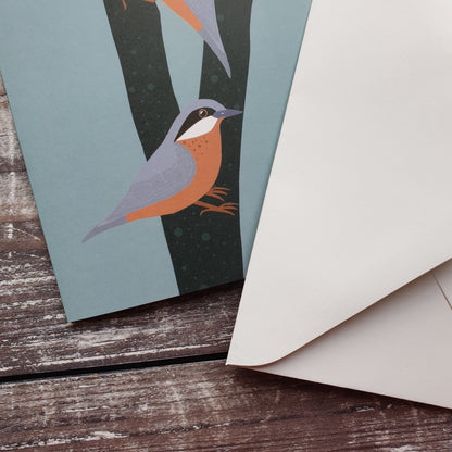 Nuthatches Greeting Card