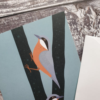 Nuthatches Greeting Card
