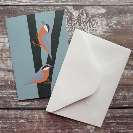 Nuthatches Greeting Card