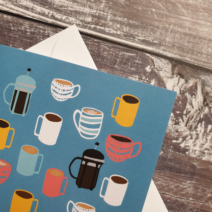 Let's Have A Coffee Greeting Card