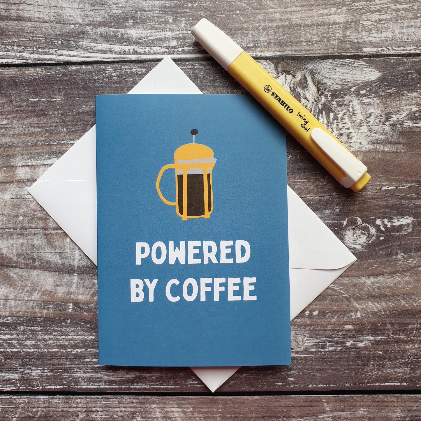 Powered by Coffee Greeting Card