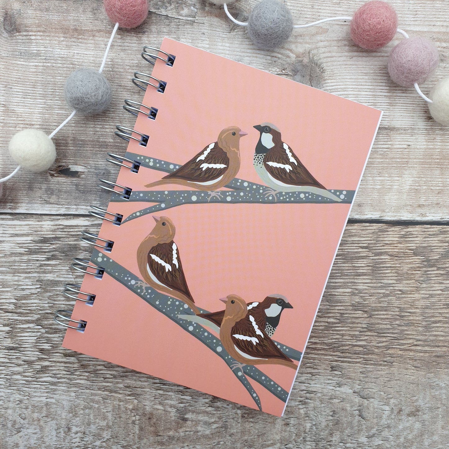 Sparrows - Pale Coral Notebooks