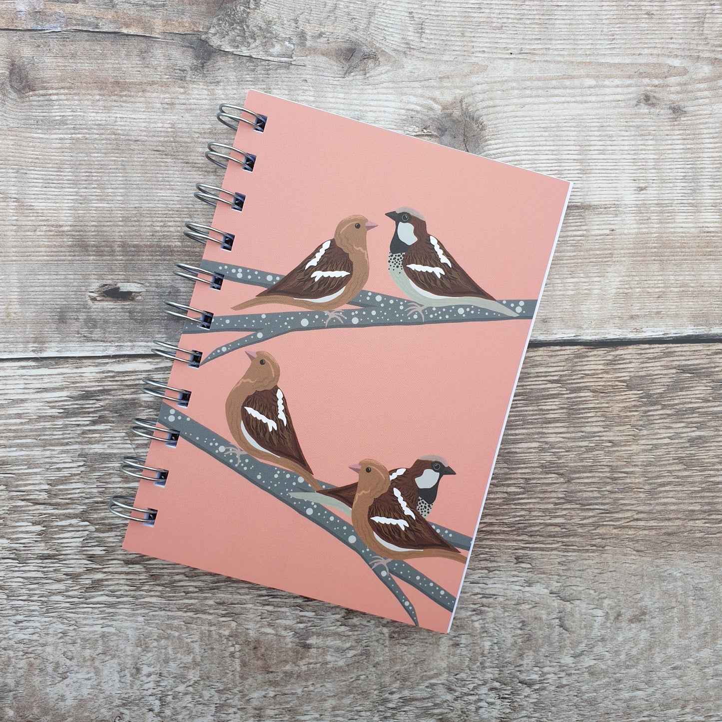 Sparrows - Pale Coral Notebooks