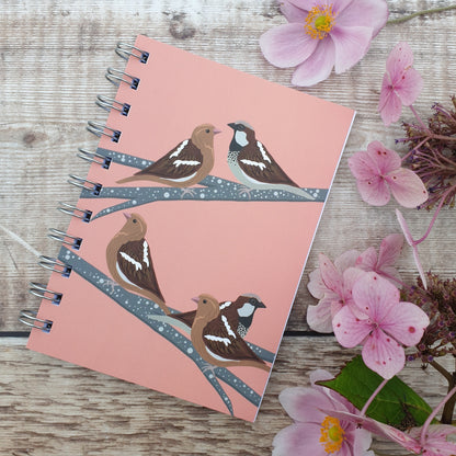 Sparrows - Pale Coral Notebooks