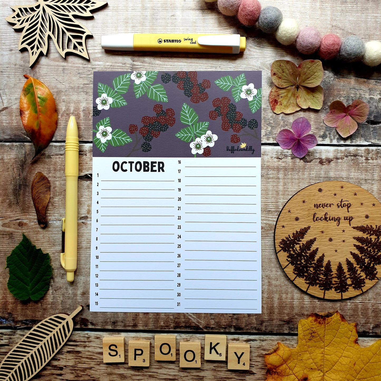 Birthday A5 Calendar Sheets