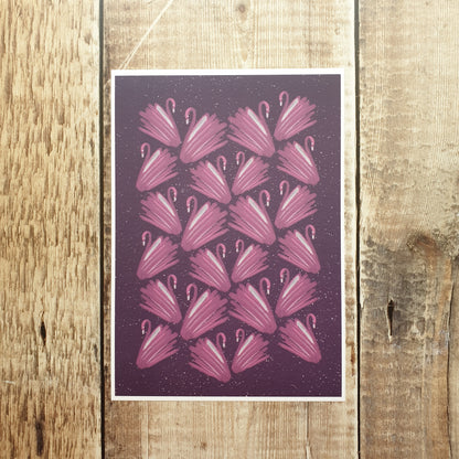 Purple Swans Art Print