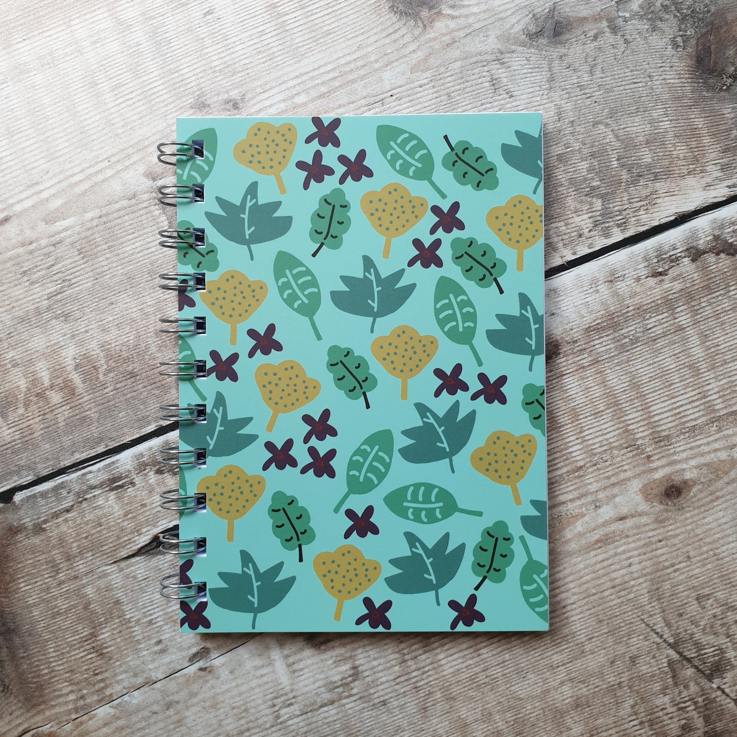 Spring Leaves and Violets Notebook