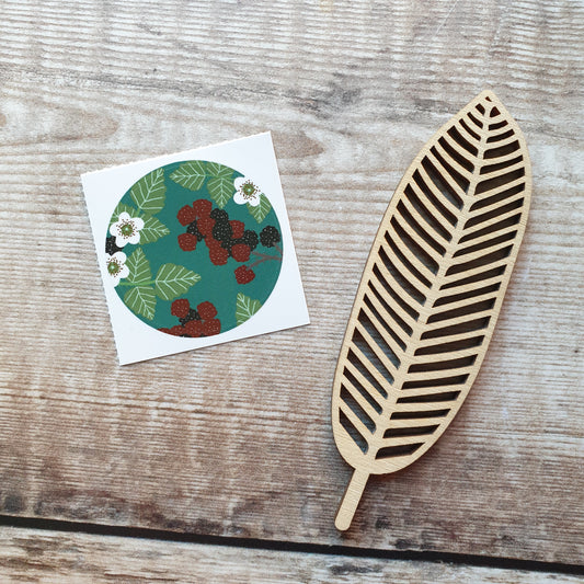 Brambles - Teal 38mm Vinyl Sticker