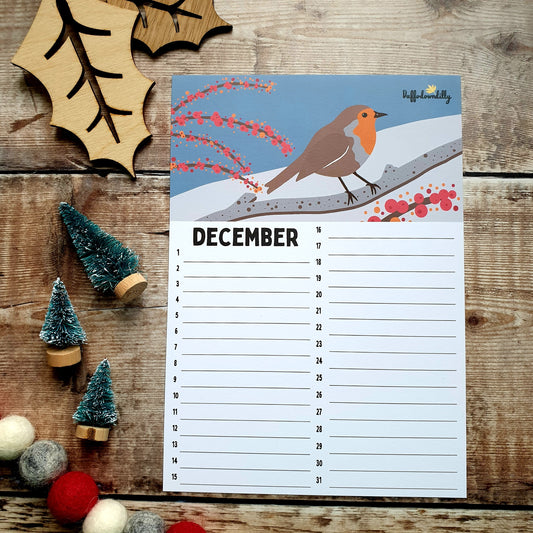 Birthday A5 Calendar Sheets