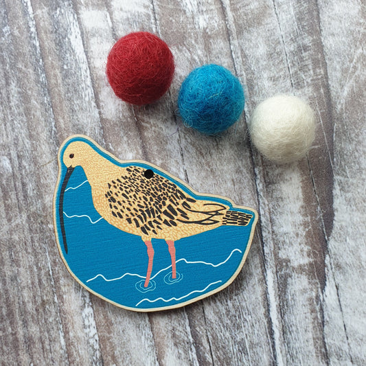 Curlew Wooden Charm