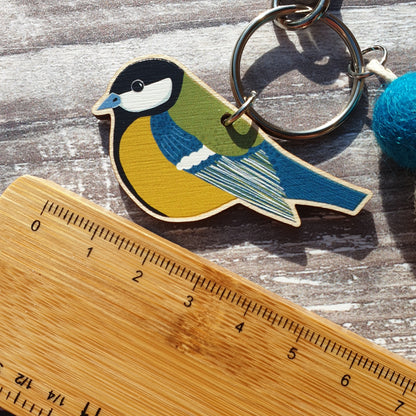 Great Tit Wooden Charm