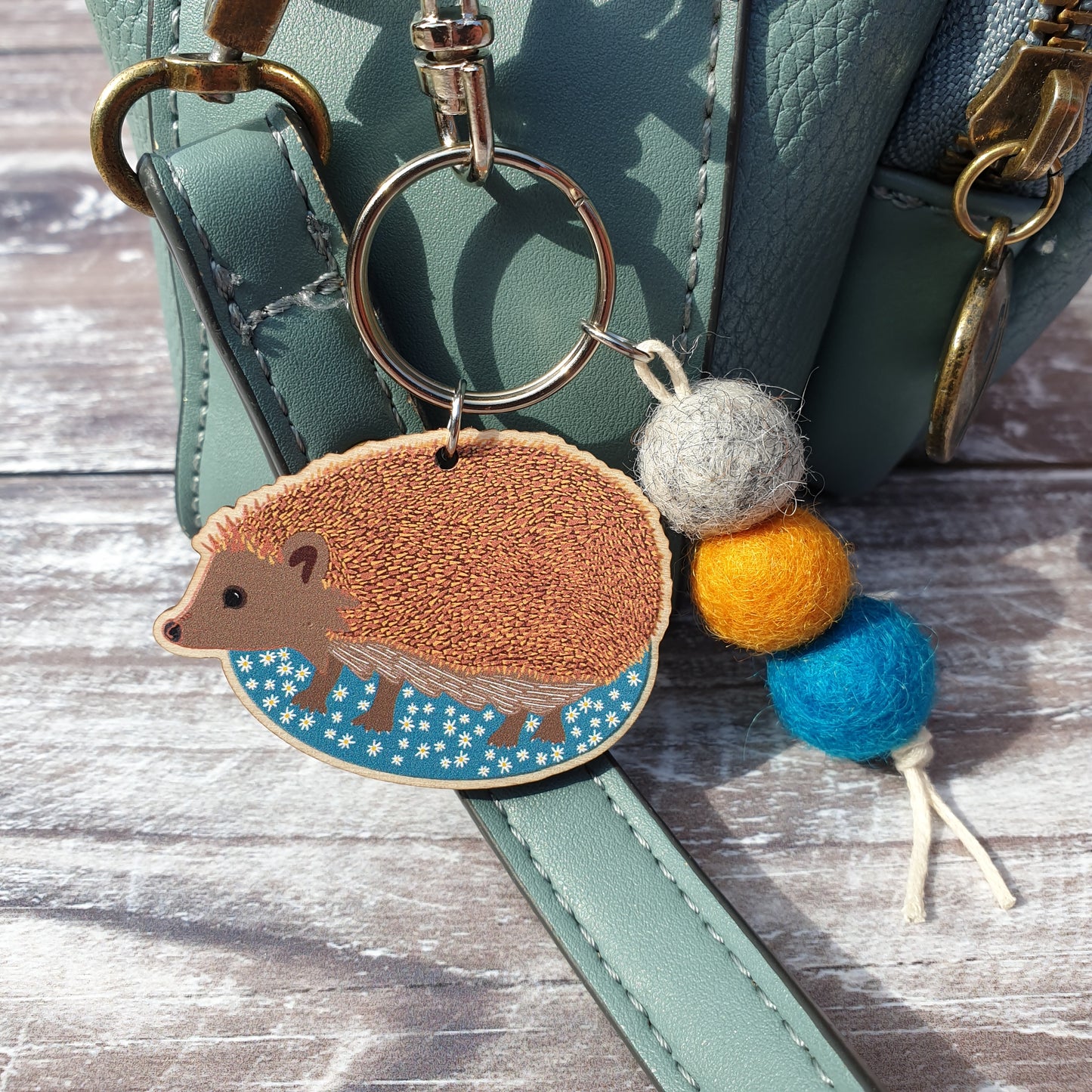 Hedgehog Bag Charm Keyring