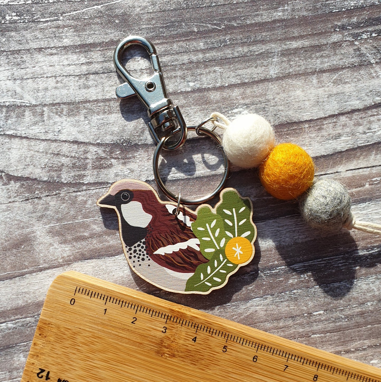 Sparrow Bag Charm Keyring