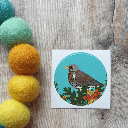 Fieldfare 38mm Vinyl Sticker