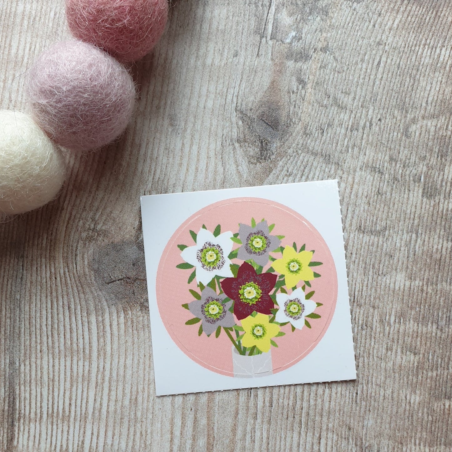 Hellebore 38mm Vinyl Sticker