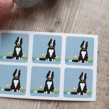 Border Collie Envelope Stickers - Set of 6
