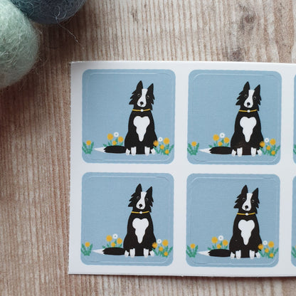 Border Collie Envelope Stickers - Set of 6