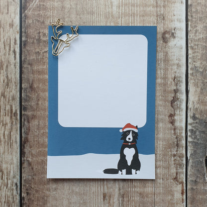 Christmas Collie Gift Notes - Set of 4