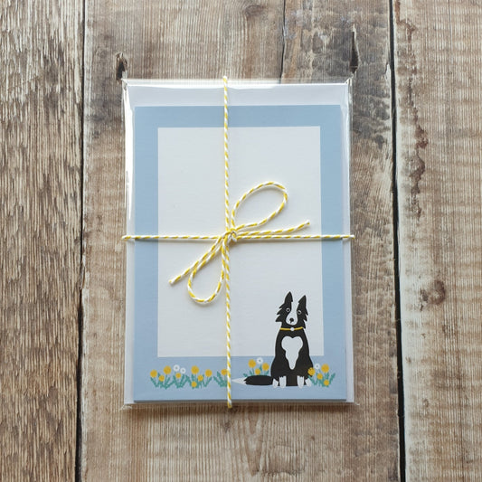 Collie Dog Mini Note Writing Paper Set