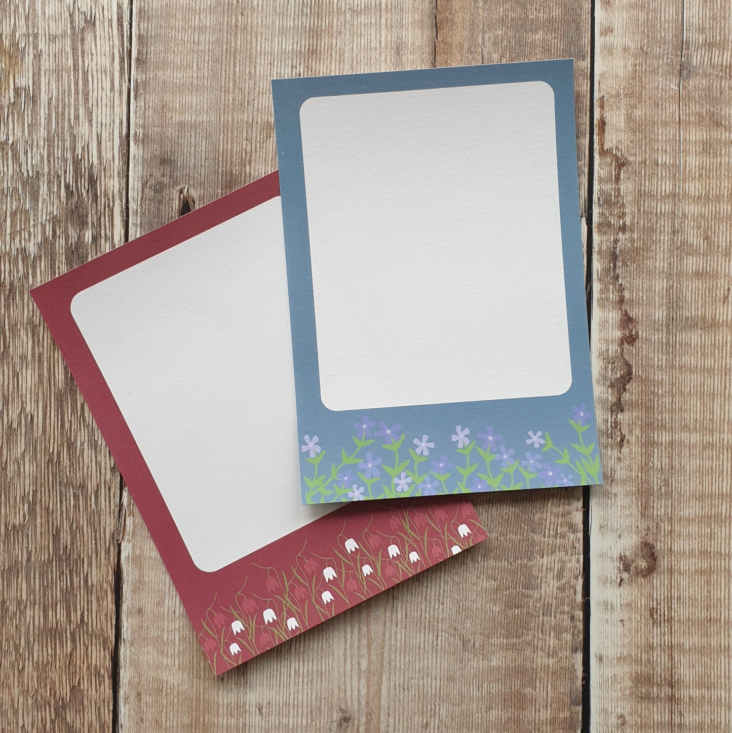 Periwinkle and Snakeshead Fritillary Gift Notes - Set of 4