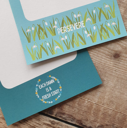 Persevere and Each Dawn Gift Notes - Set of 4