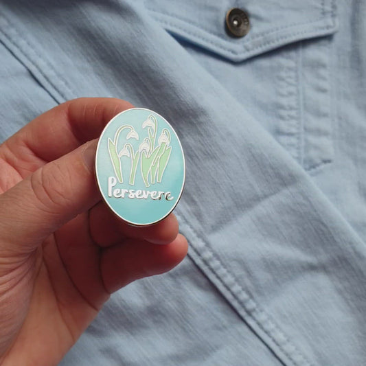Persevere hard enamel pin brooch