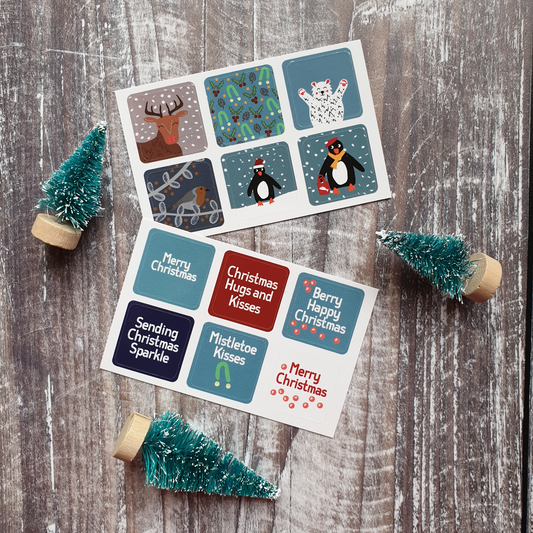Christmas Envelope Sticker Sheets