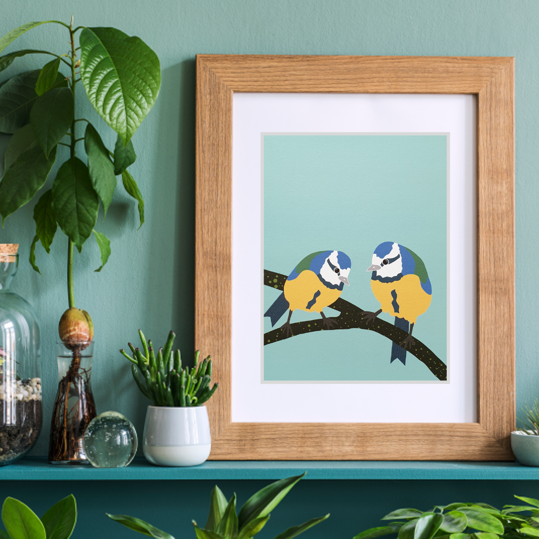 Bluetits Art Print