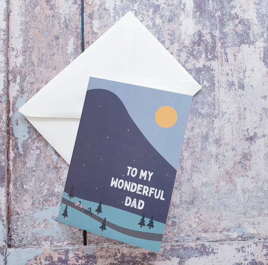 Dad Bike Riding Greeting Card