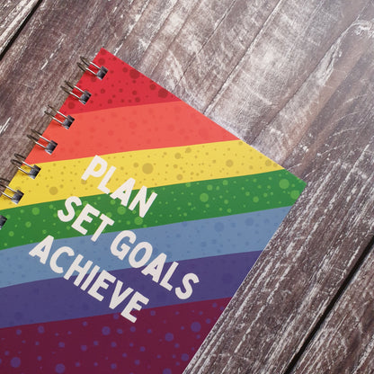 Plan, Set Goals, Achieve A6 Notebook