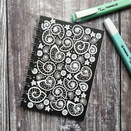 Fossil Beach - Black Notebook