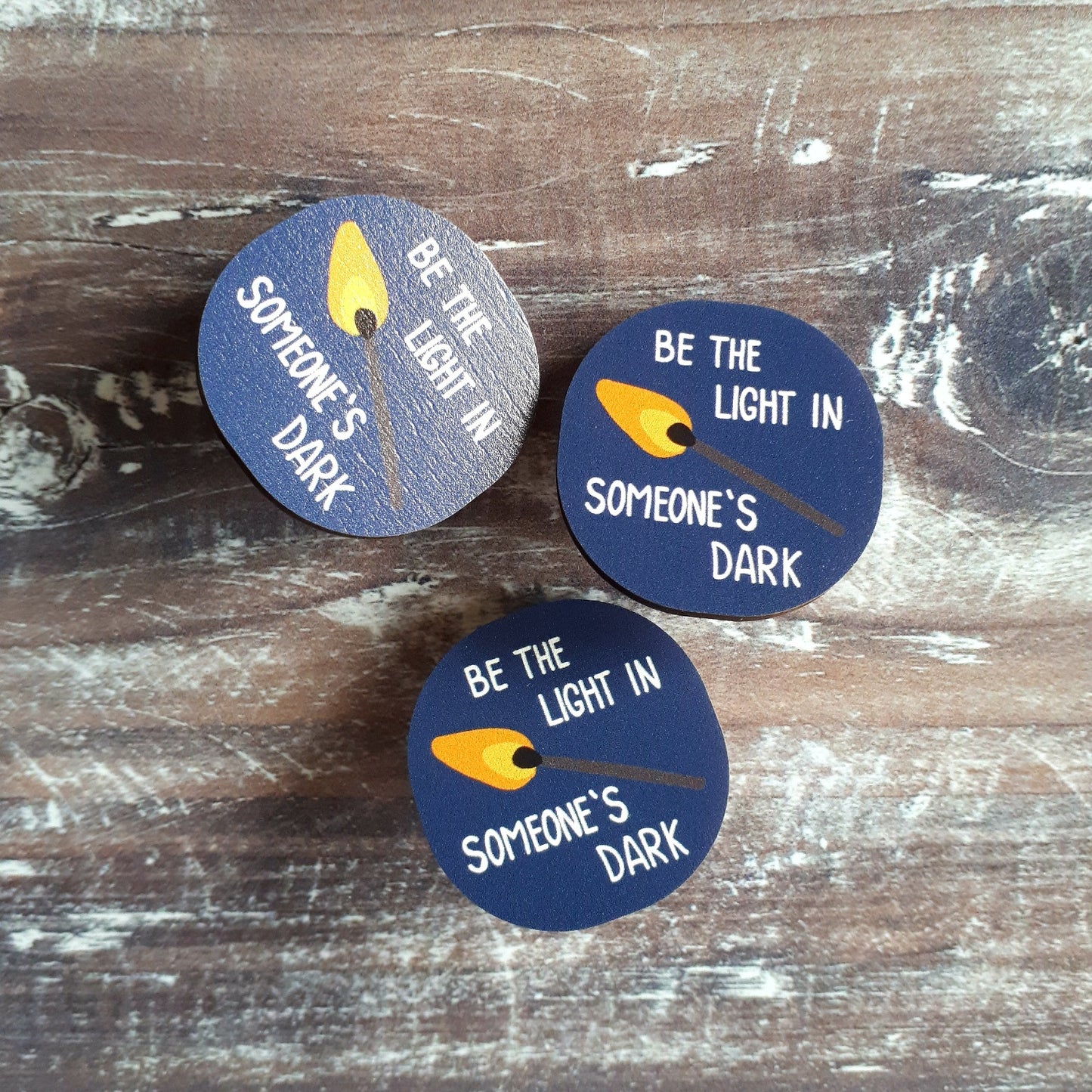 Be the Light in Someone's Dark Wooden Lapel Pin