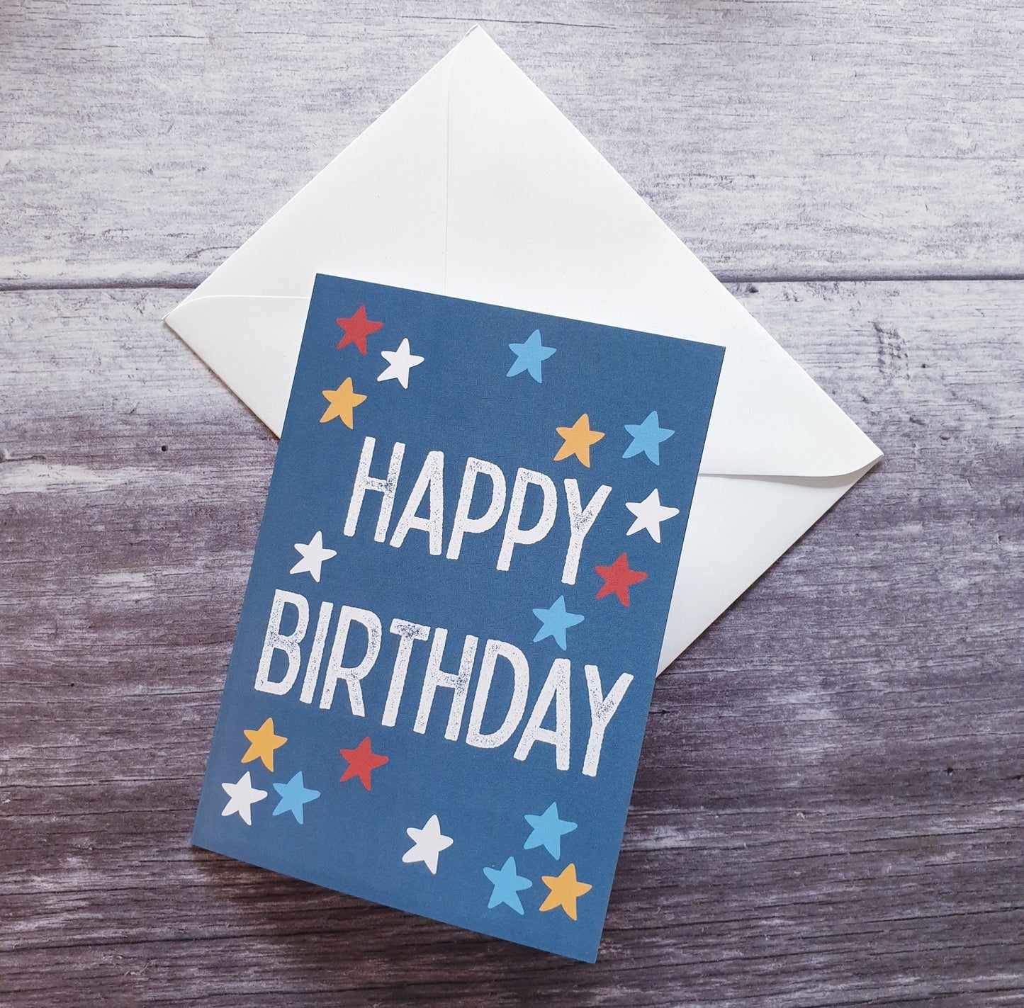 Happy Birthday Stars greeting Card