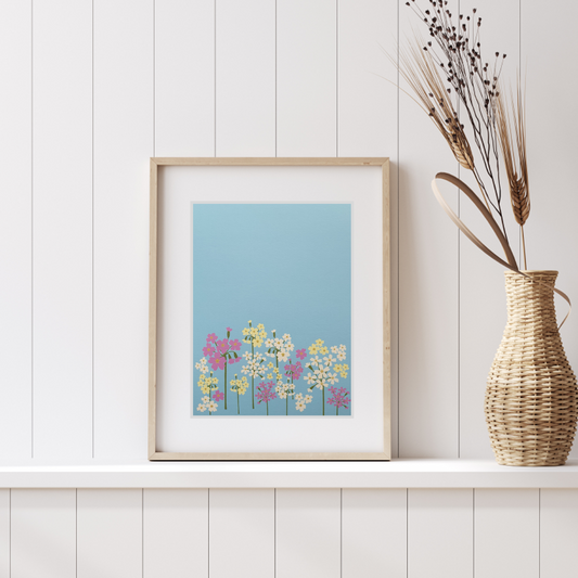 Primroses and Cowslips Art Print