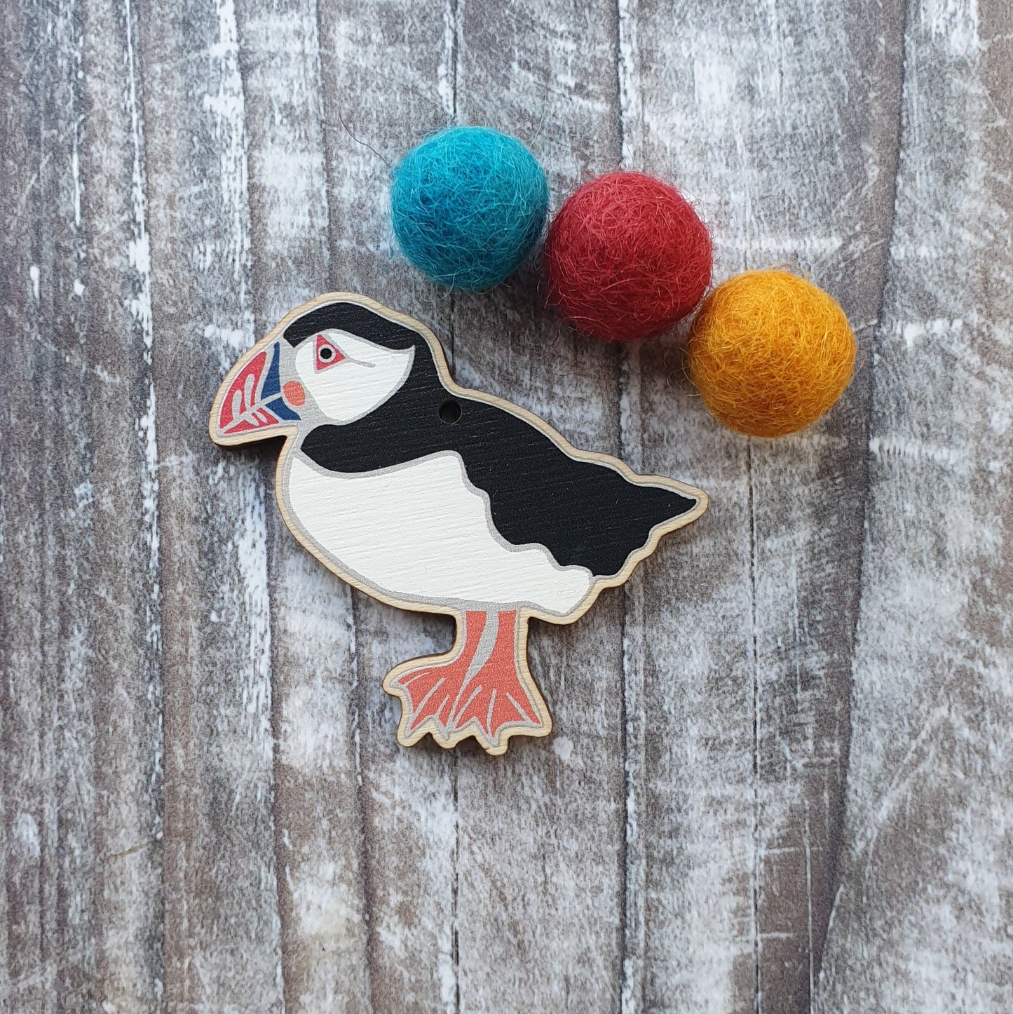 Puffin Wooden Charm