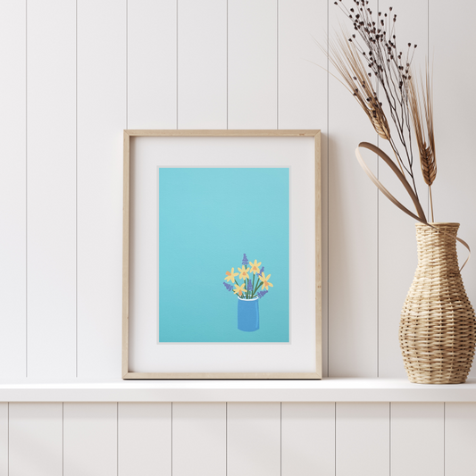 Spring Flowers Vase Art Print